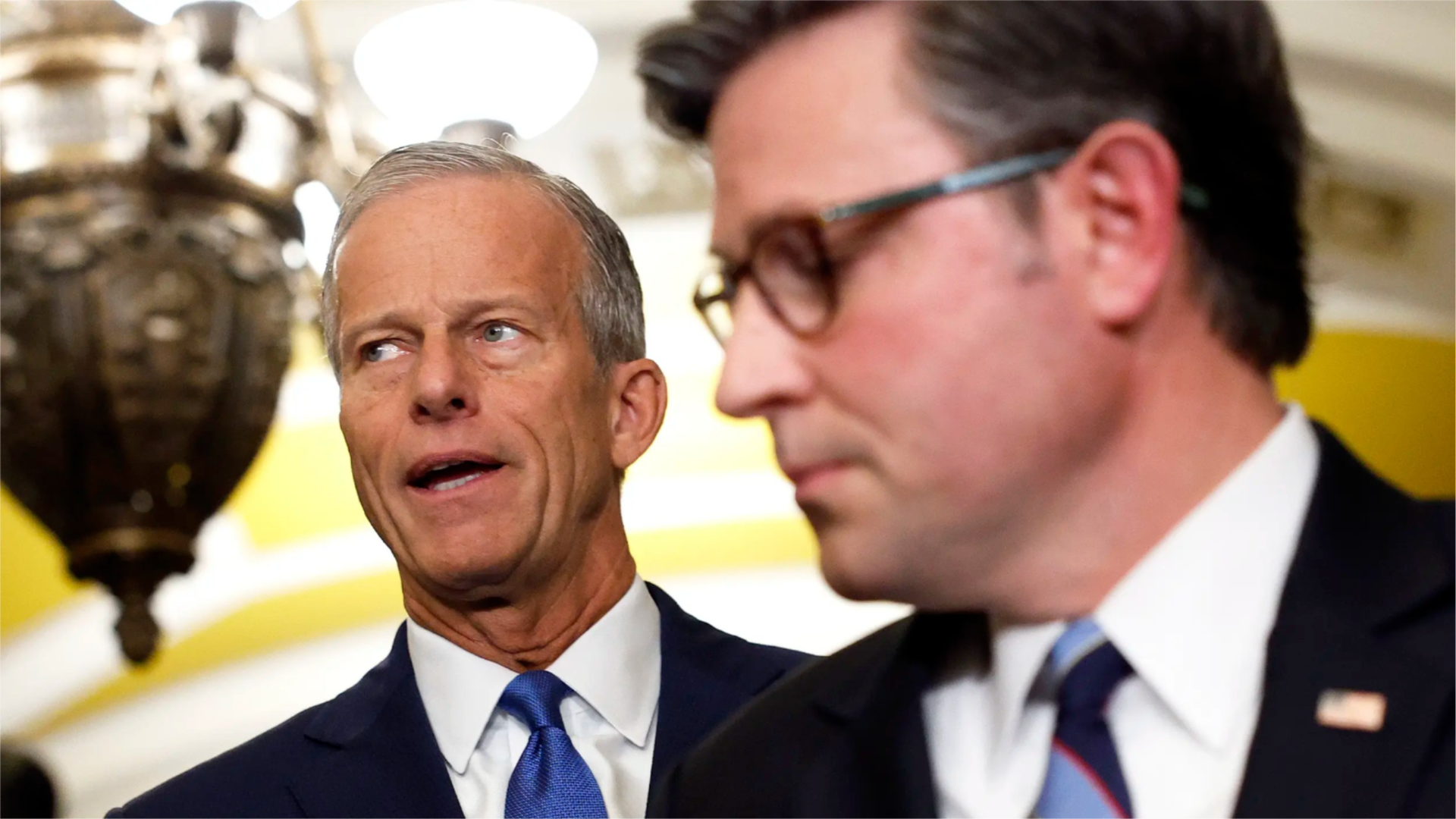 Senate Majority Leader John Thune with House Speaker Mike Johnson