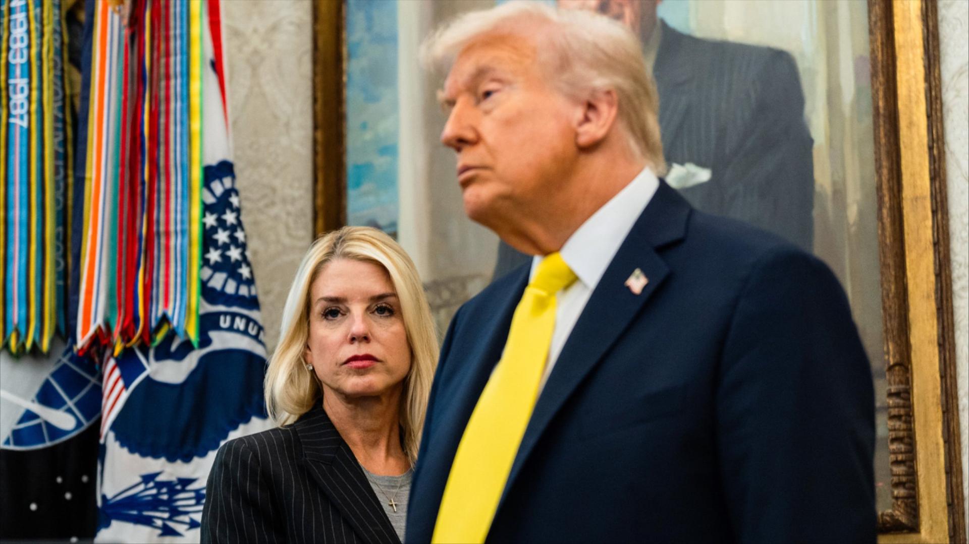 Attorney General Pam Bondi and President Trump