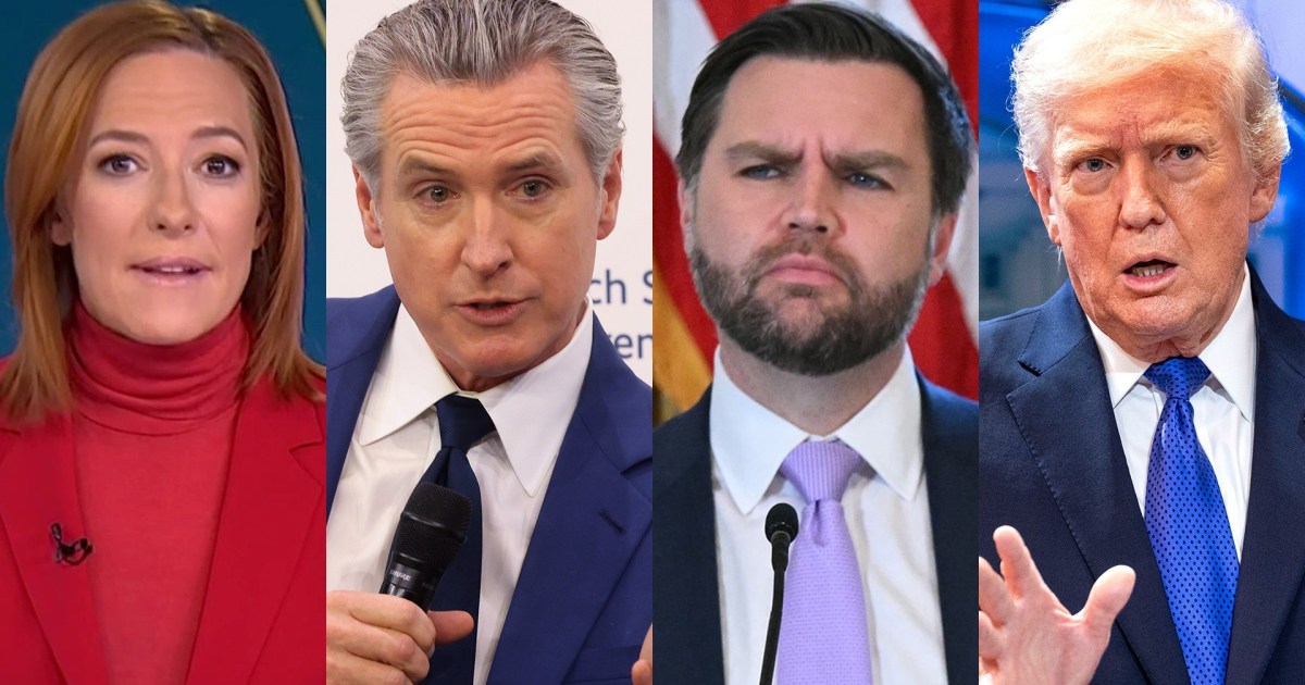 Jen Psaki, Gavin Newsom, JD Vance and Trump