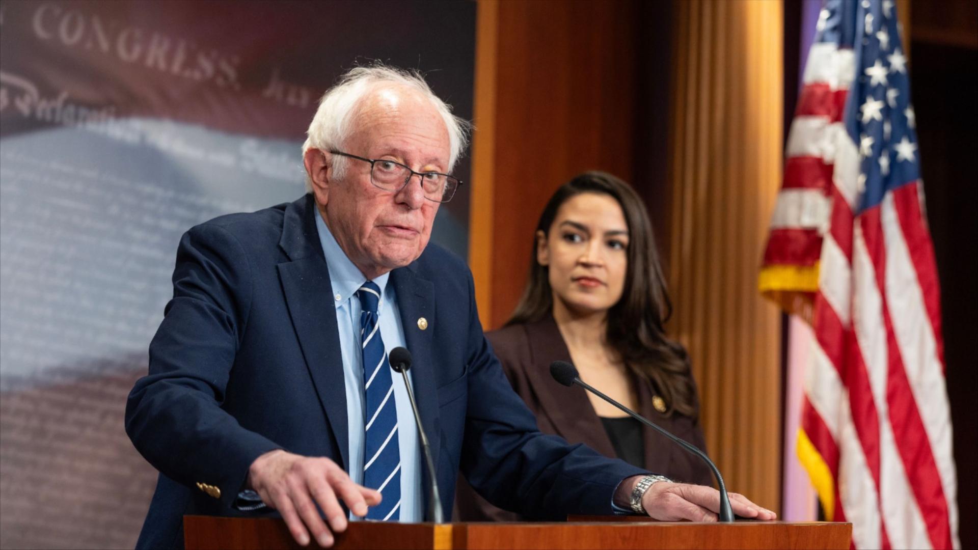 Sen Bernie Sanders and Rep. Alexandria Ocasio-Cortez