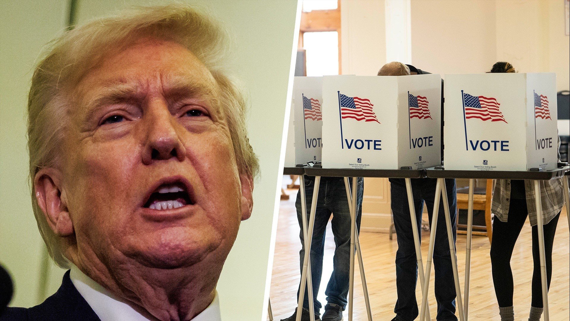  Trump and voting booths 