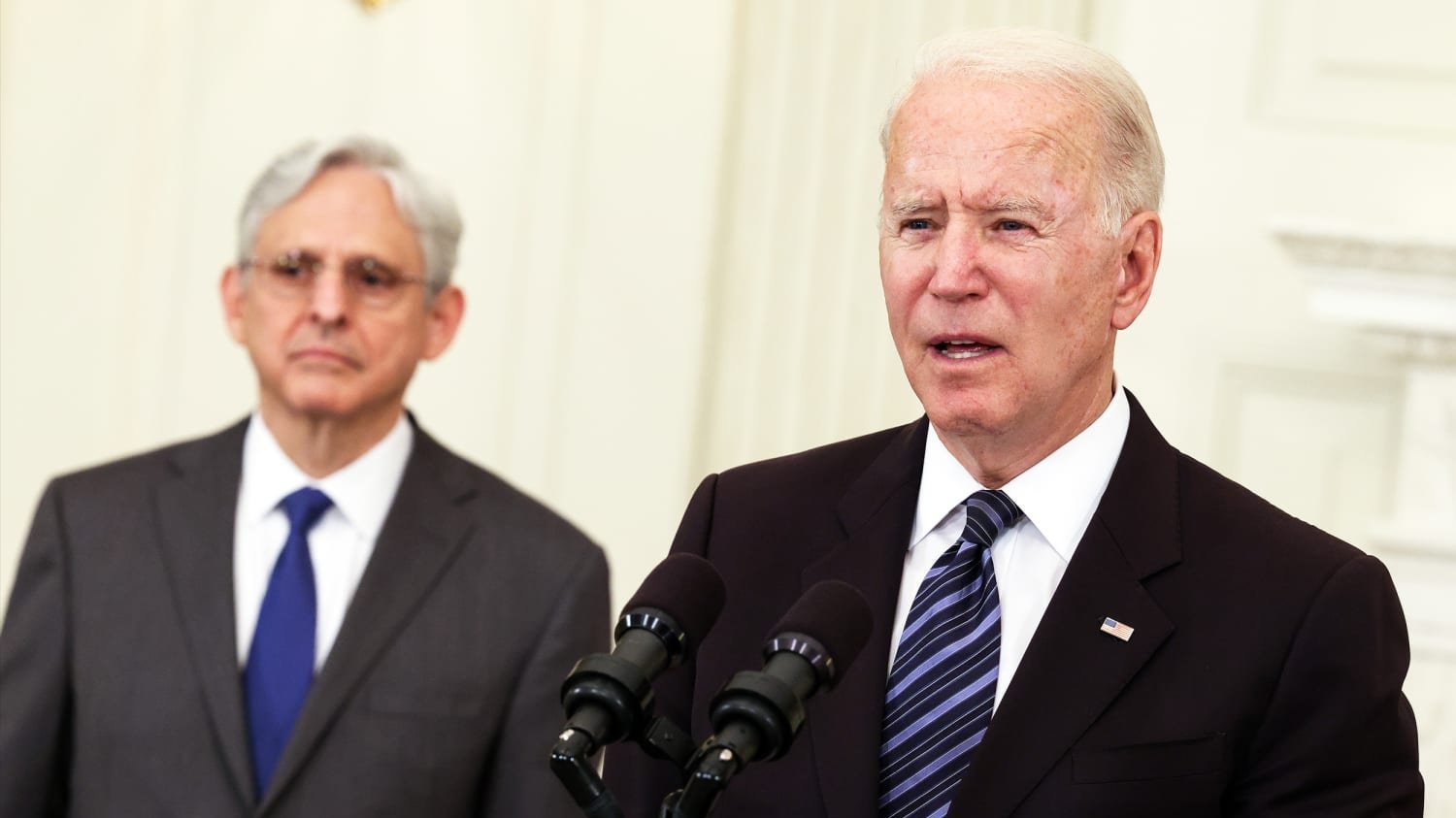 Merrick Garland and Joe Biden