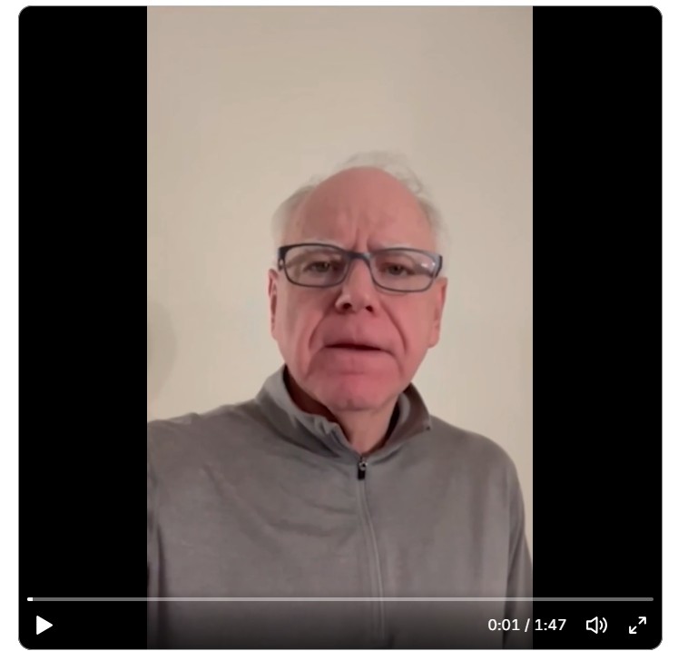 Tim Walz video image