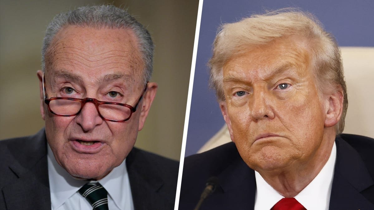 Chuck Schumer and Donald Trump