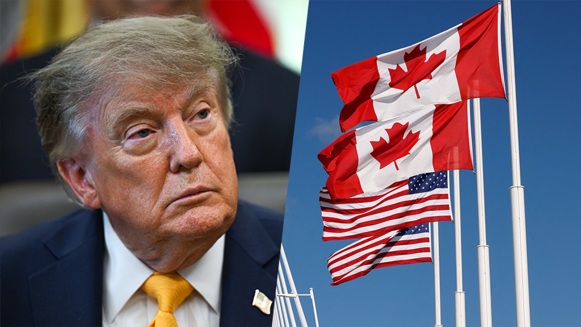 Donald Trump, Canadian flags 