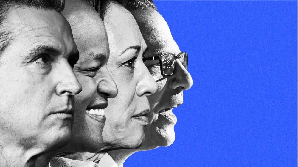 Gavin Newsom, Wes Moore, Kamala Harris, Josh Shapiro.