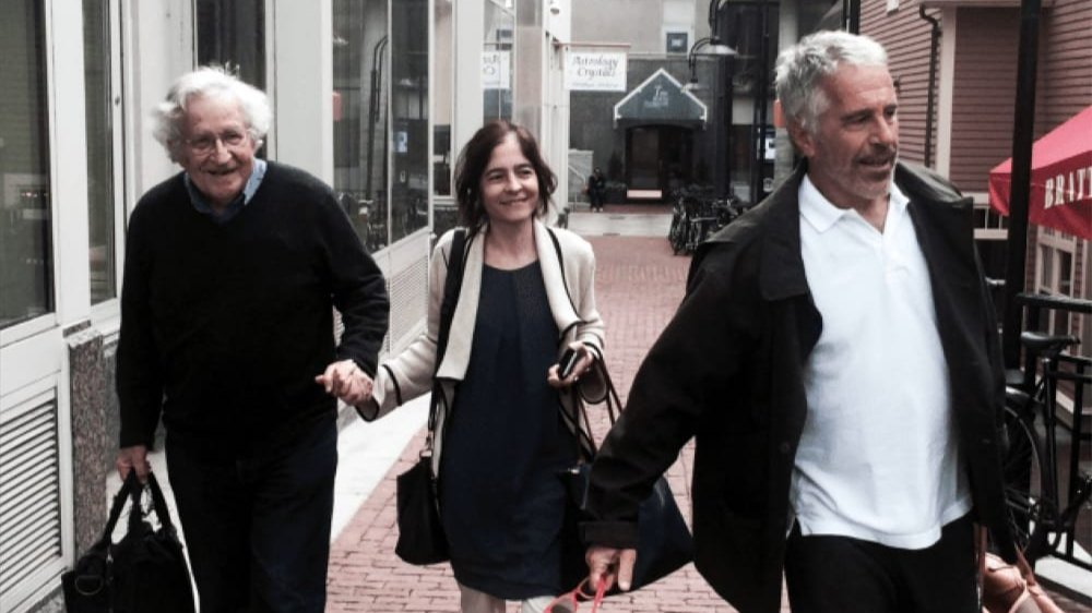 Noam Chomsky, Valeria Wasserman and Jeffrey Epstein