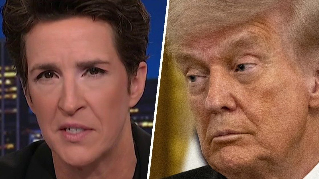 Rachel Maddow and Donald Trump