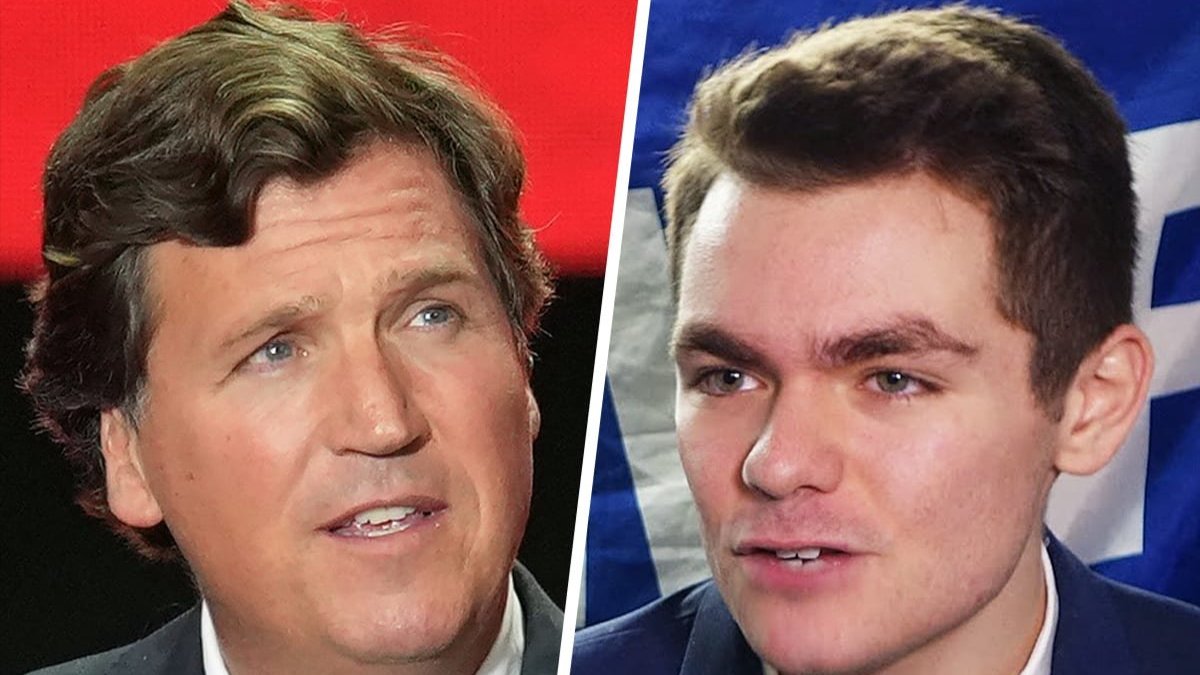 Tucker Carlson and Nick Fuentes