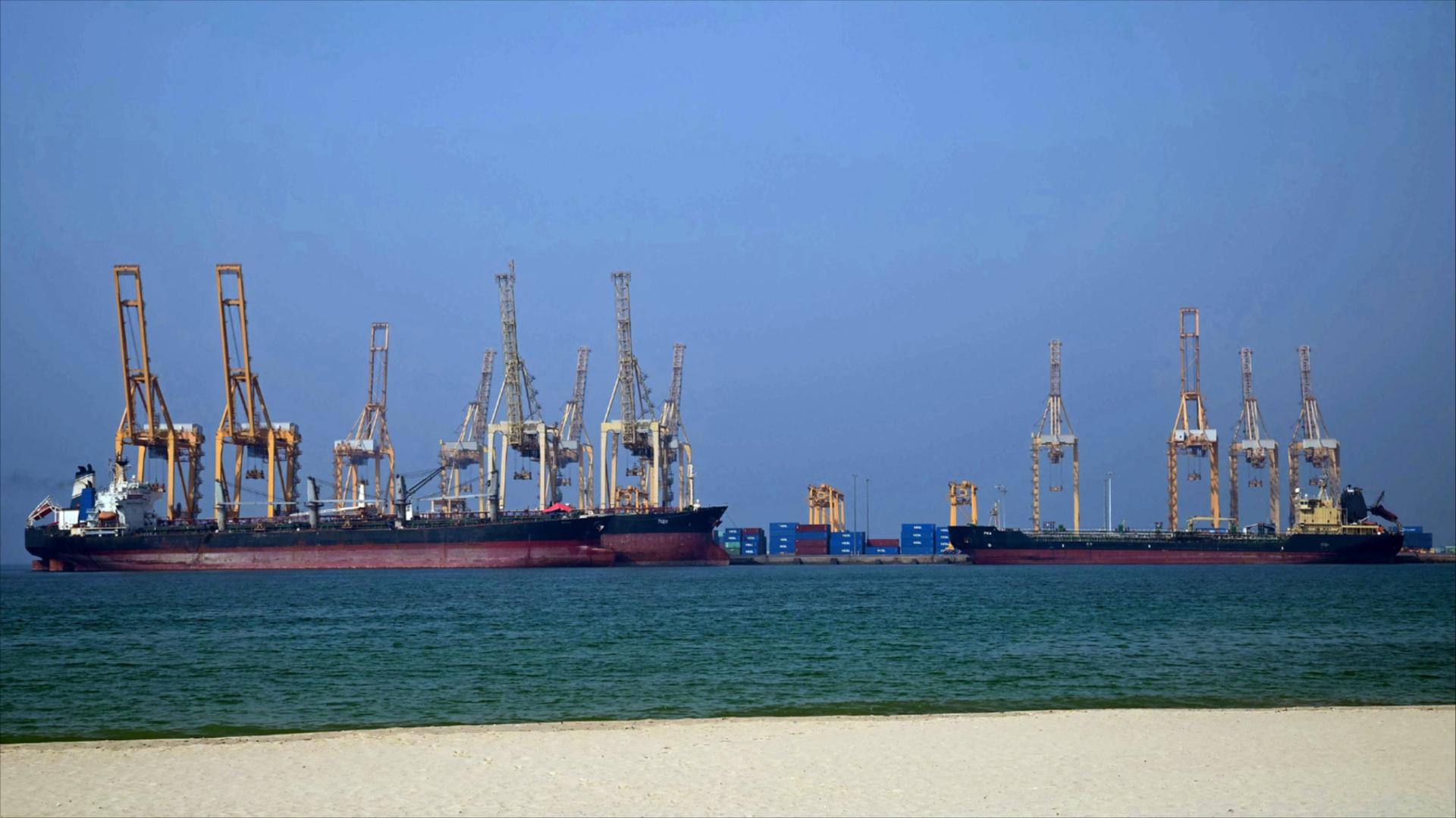 Tankers at the Khor Fakkan Container Terminal along the Strait of Hormuz on June 23, 2025.
