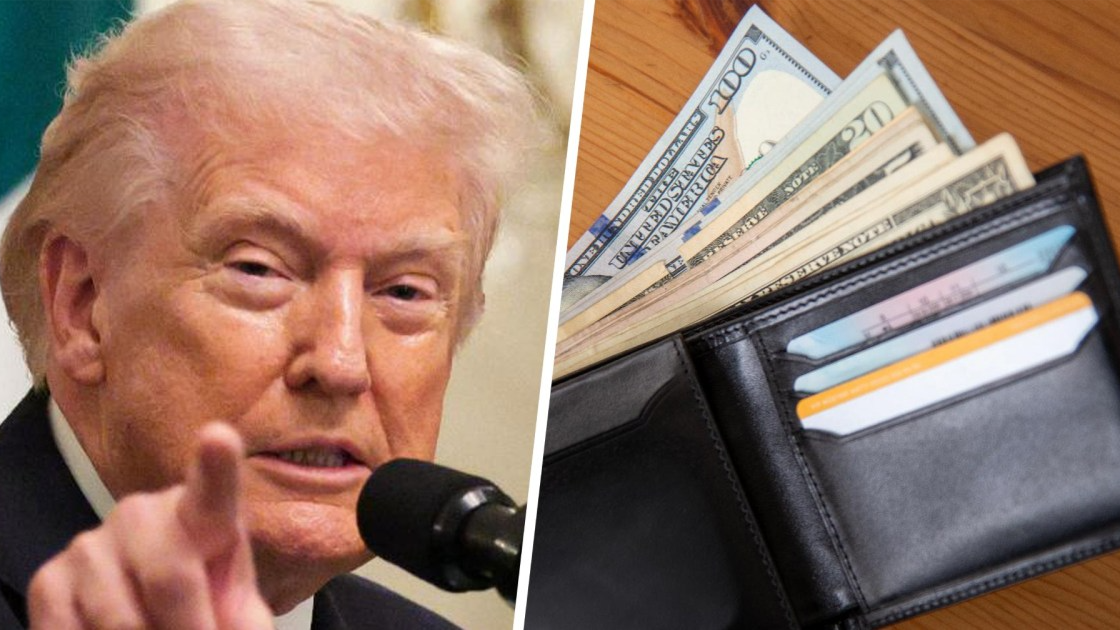 Donald Trump, a wallet