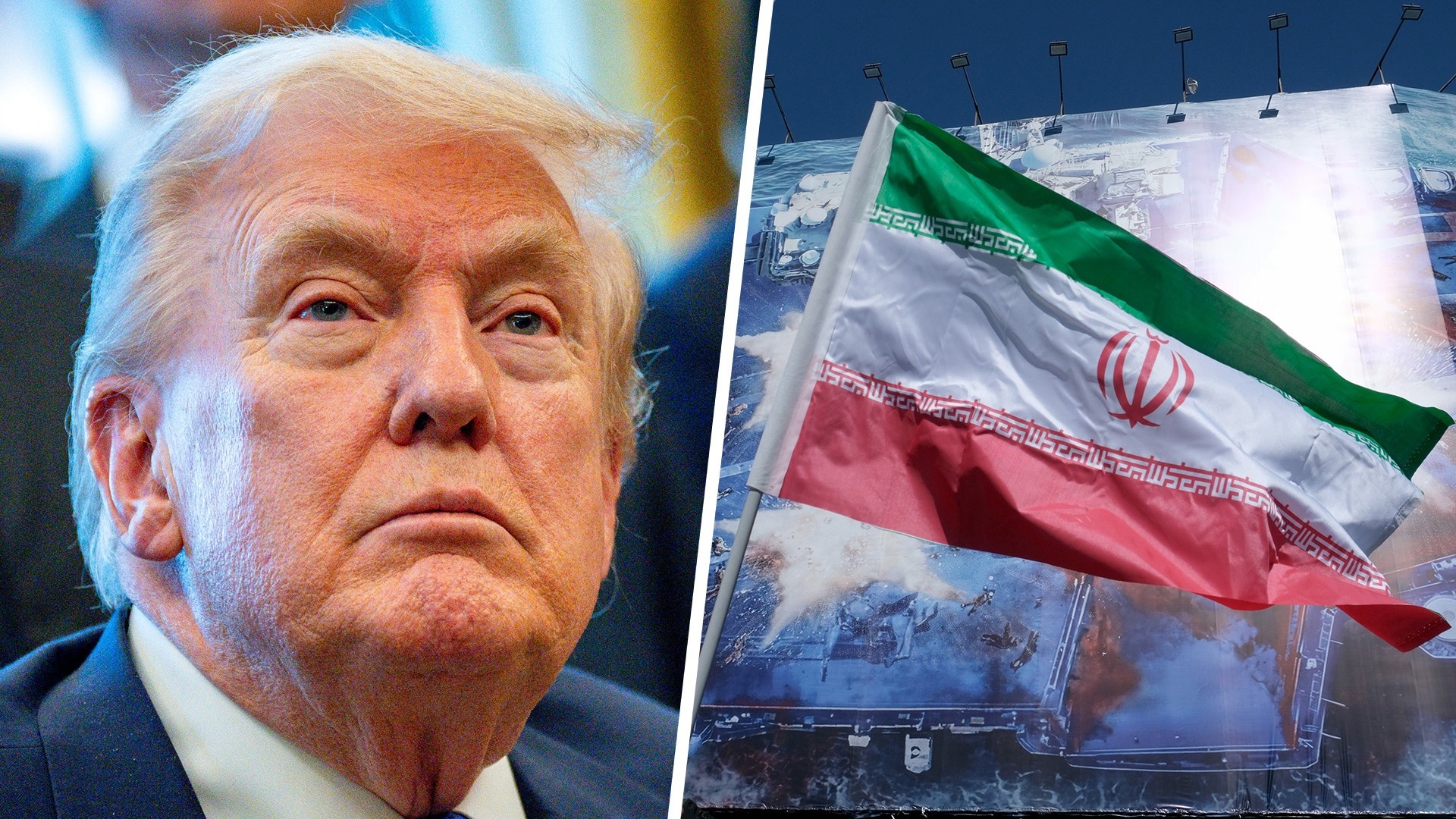 Donald Trump, Iran flag