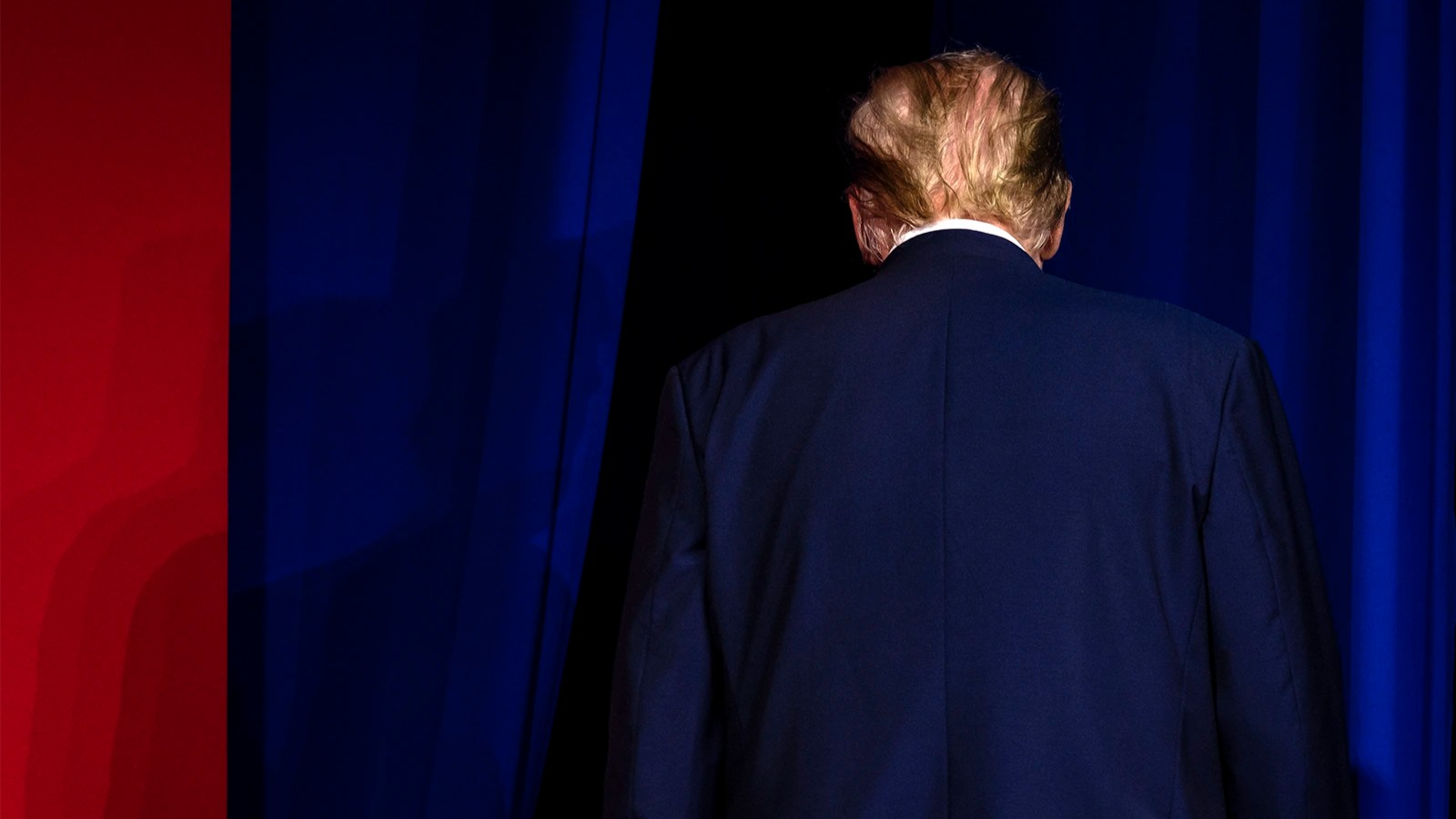 Back of President Donald Trump
