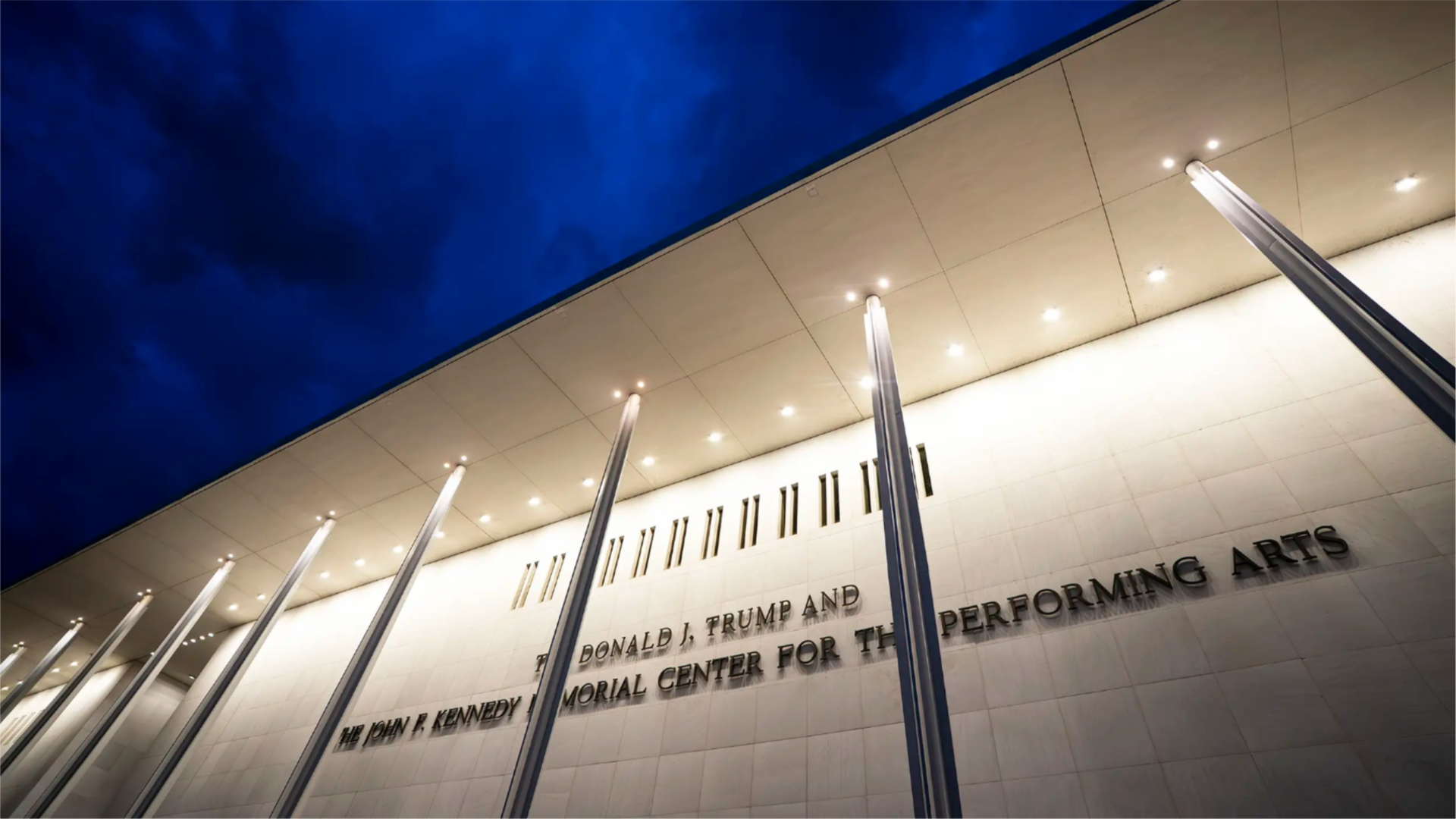 The Donald J. Trump and John F. Kennedy Memorial Center for the Performing Arts.