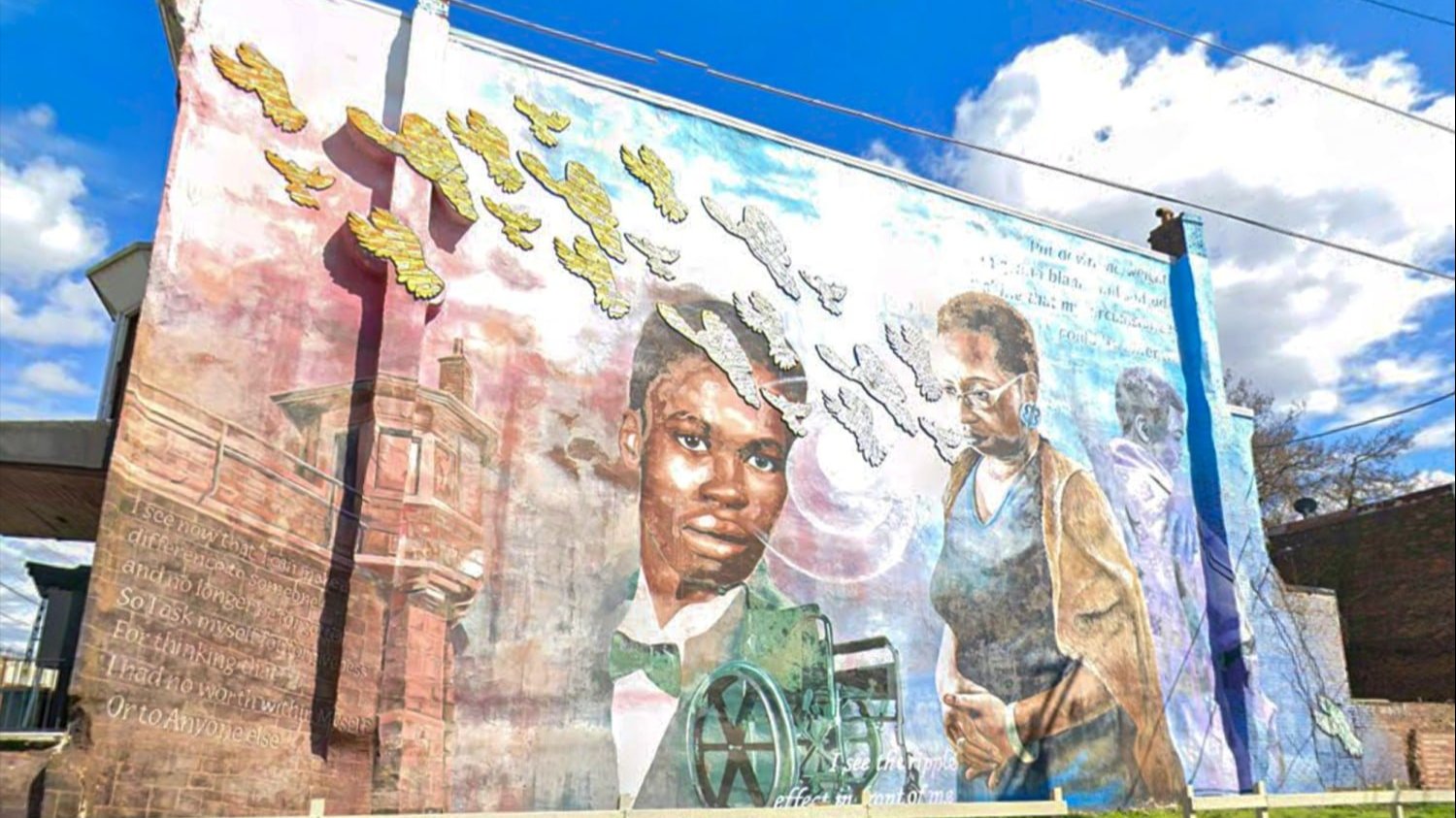 A mural on a wall