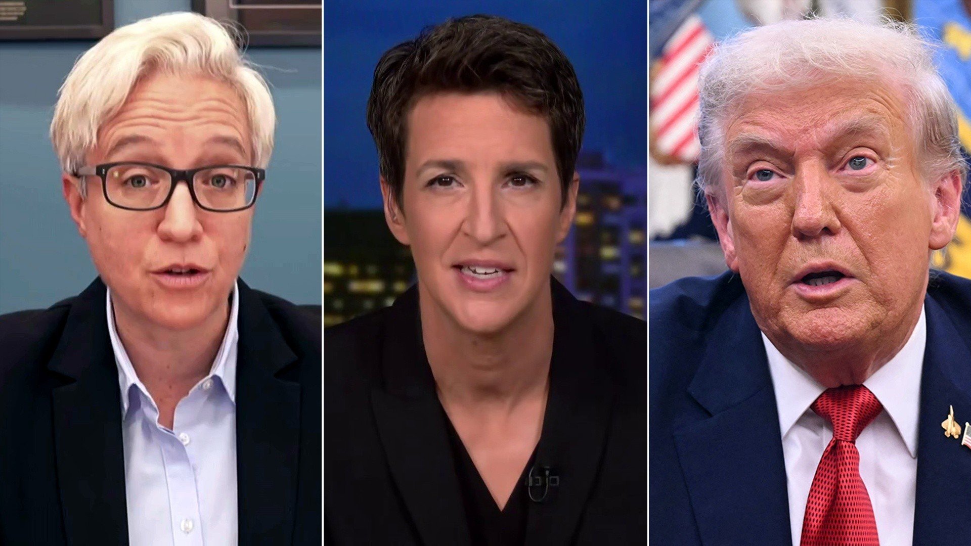 Oregon Gov. Kotek, Rachel Maddow and Donald Trump