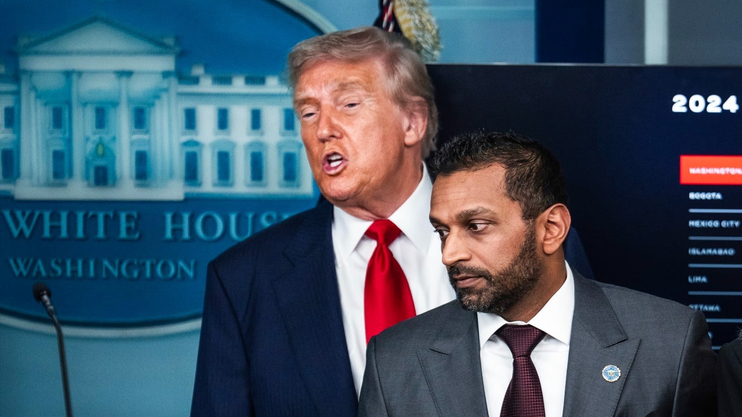 Kash Patel and Donald Trump
