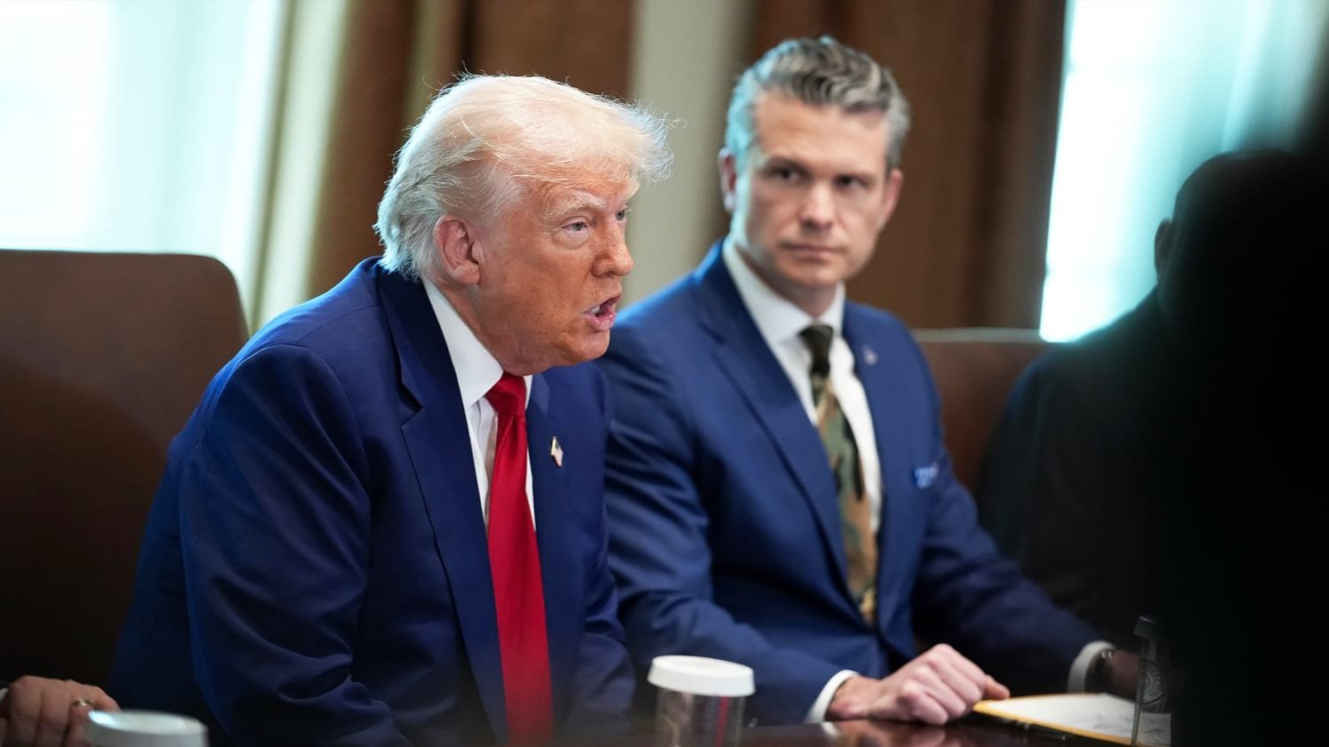 President Trump with Secretary Hegseth