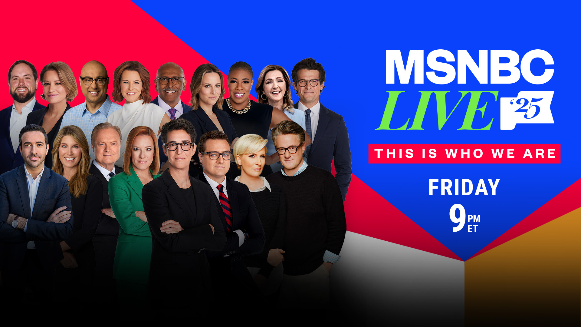 Graphic promoting MSNBCLIVE '25 special