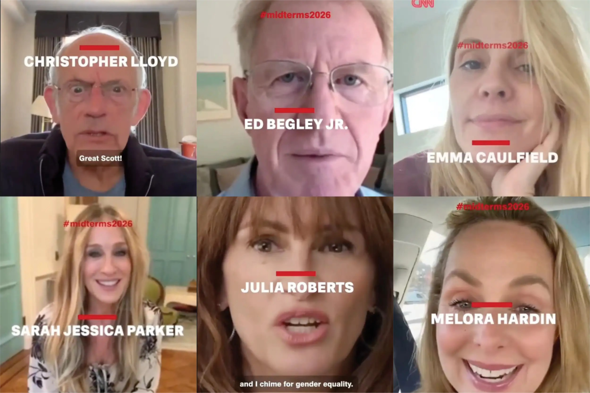 A grid of celebrity photos