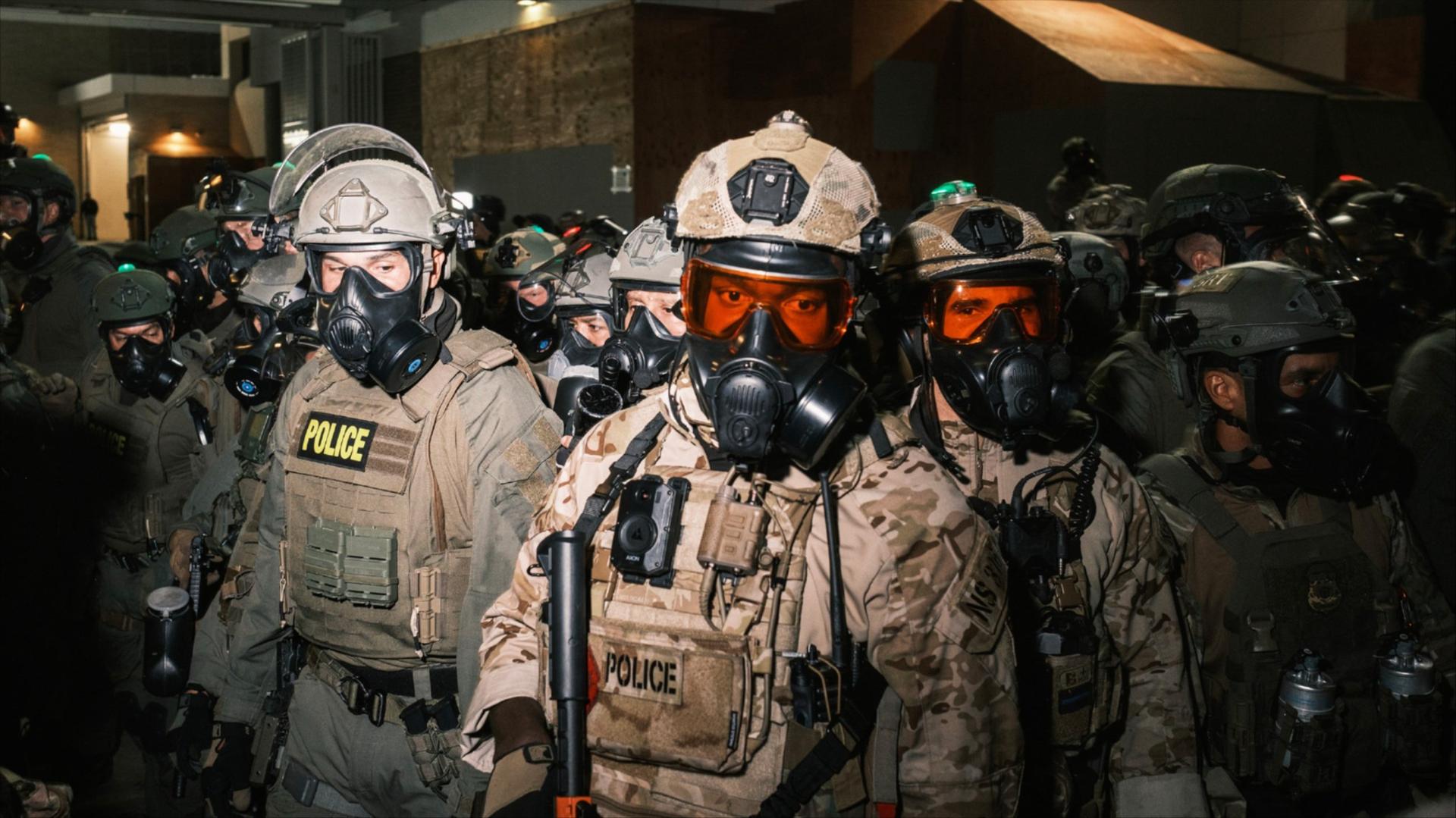 Masked federal agents