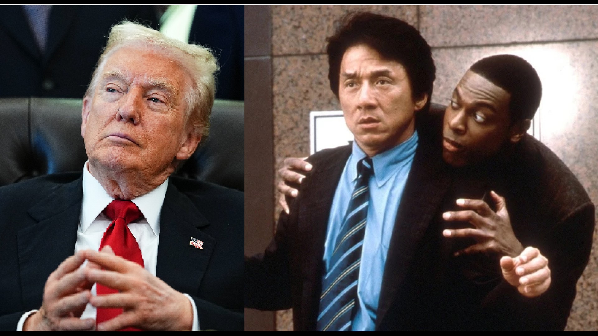 Donald Trump and a scene from Rush Hour