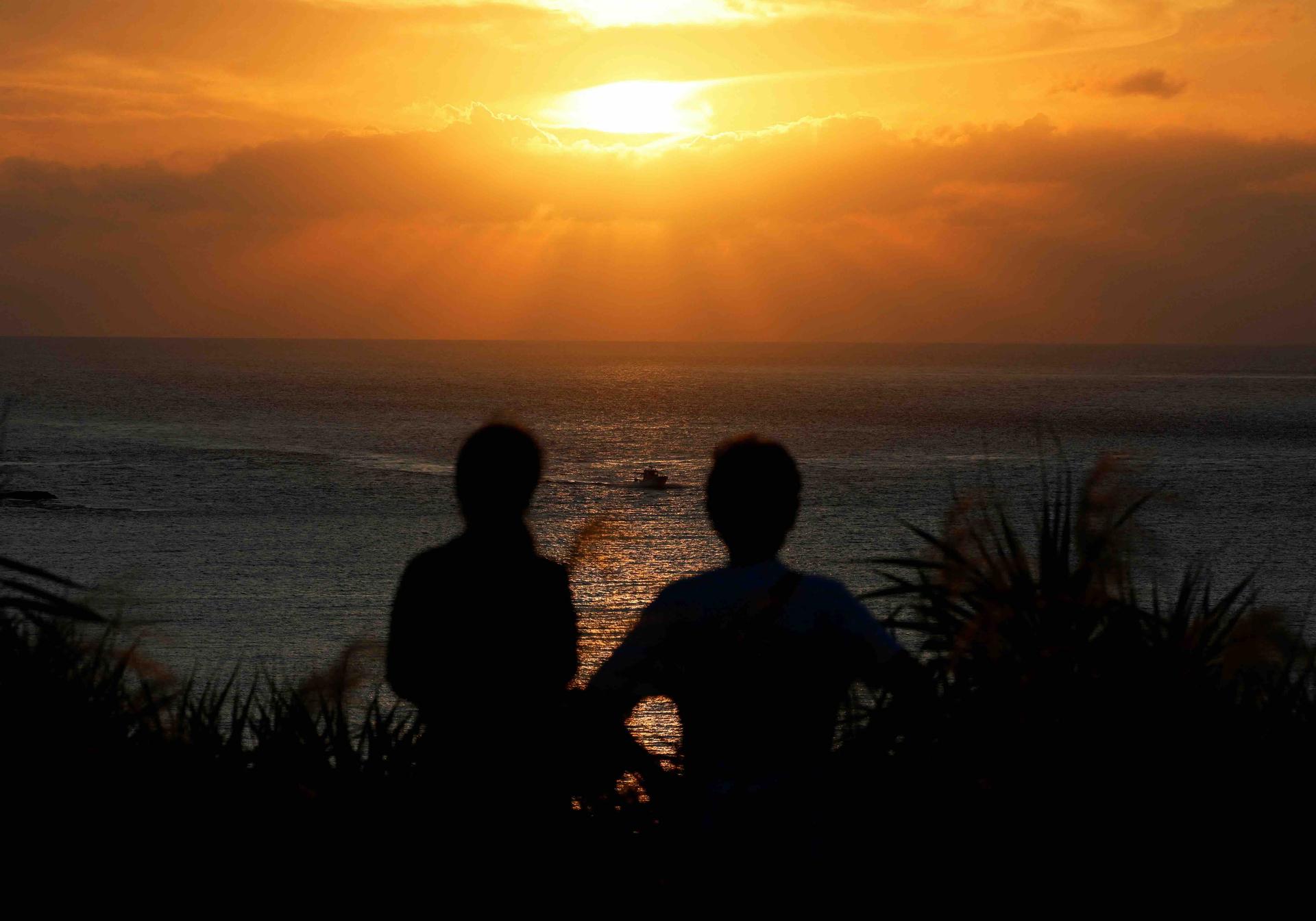 Looking out over the East China Sea from Yonaguni, Japan, November 2023