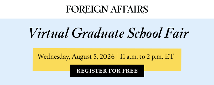 Logo of Foreign Affairs Virtual Graduate School Fair