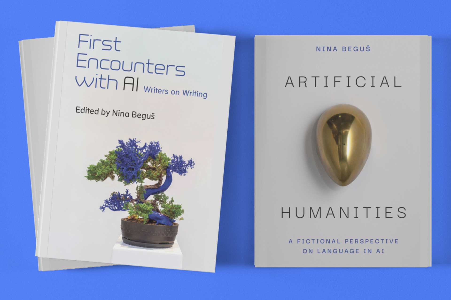Cover Images of “First Encounters with AI” and “Artificial Humanities”