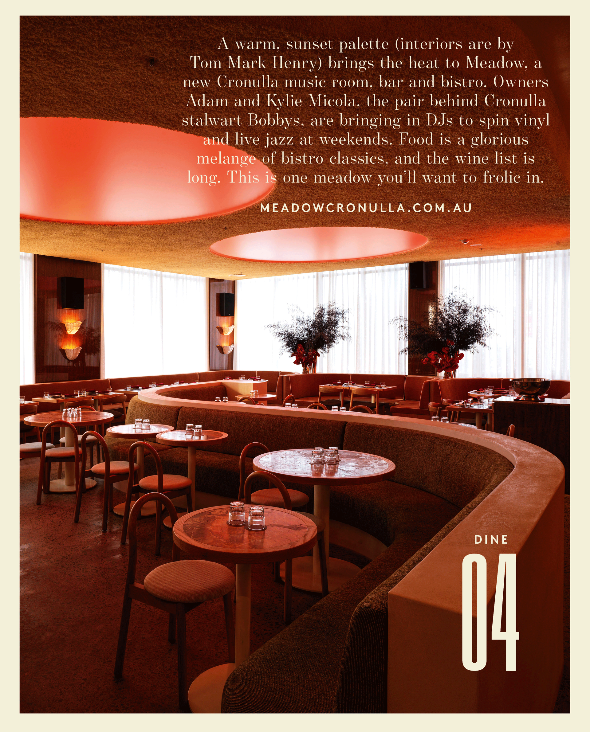 Meadow bar and restaurant