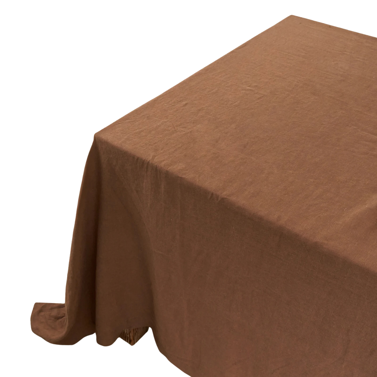 Brown tablecloth