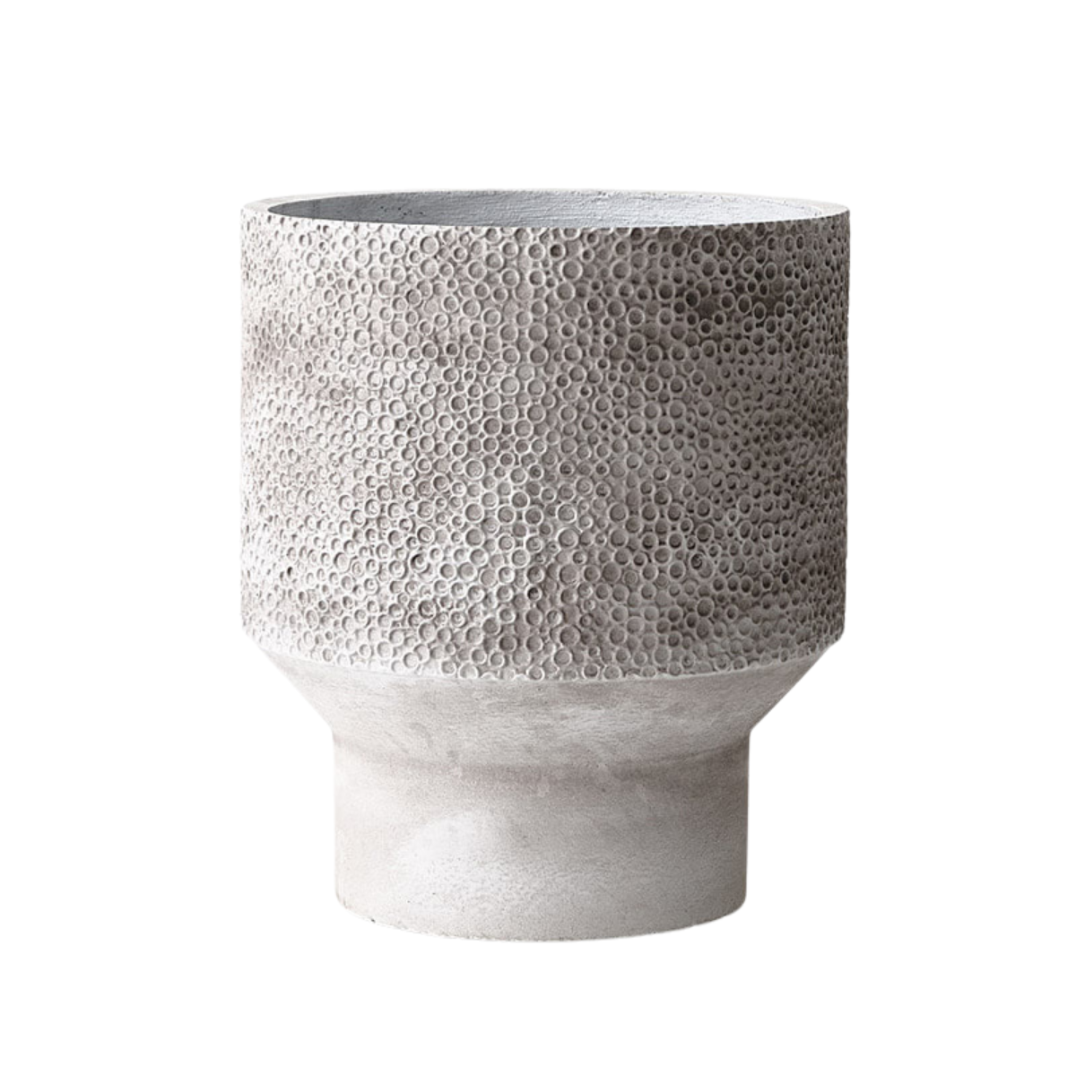 Grey flower pot