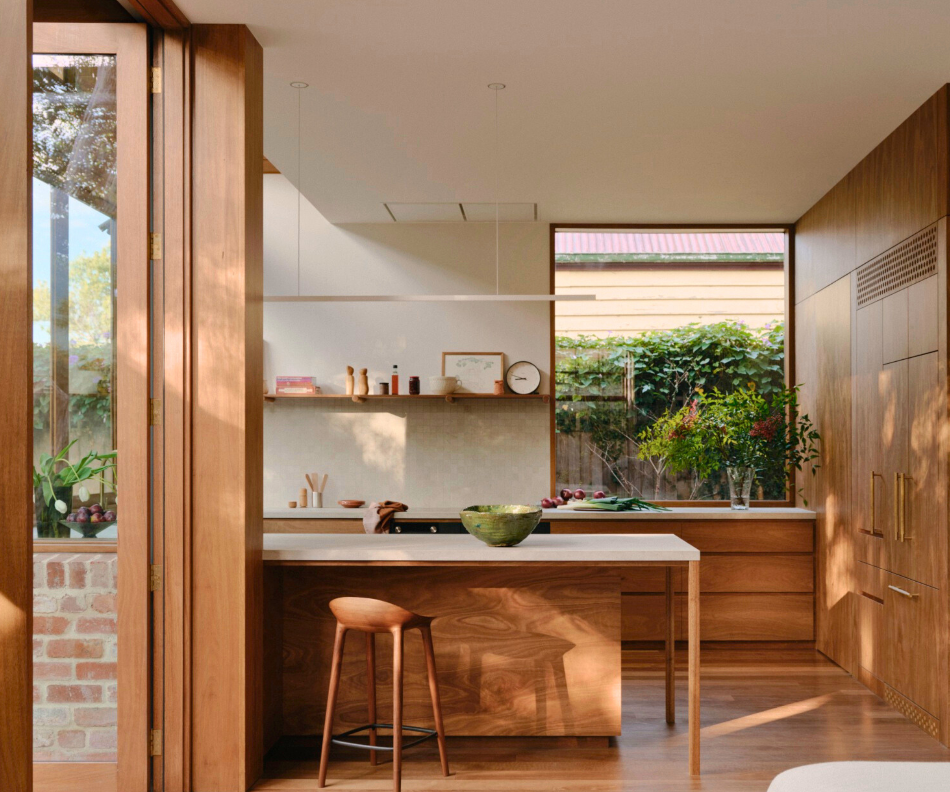 Open kitchen shelving