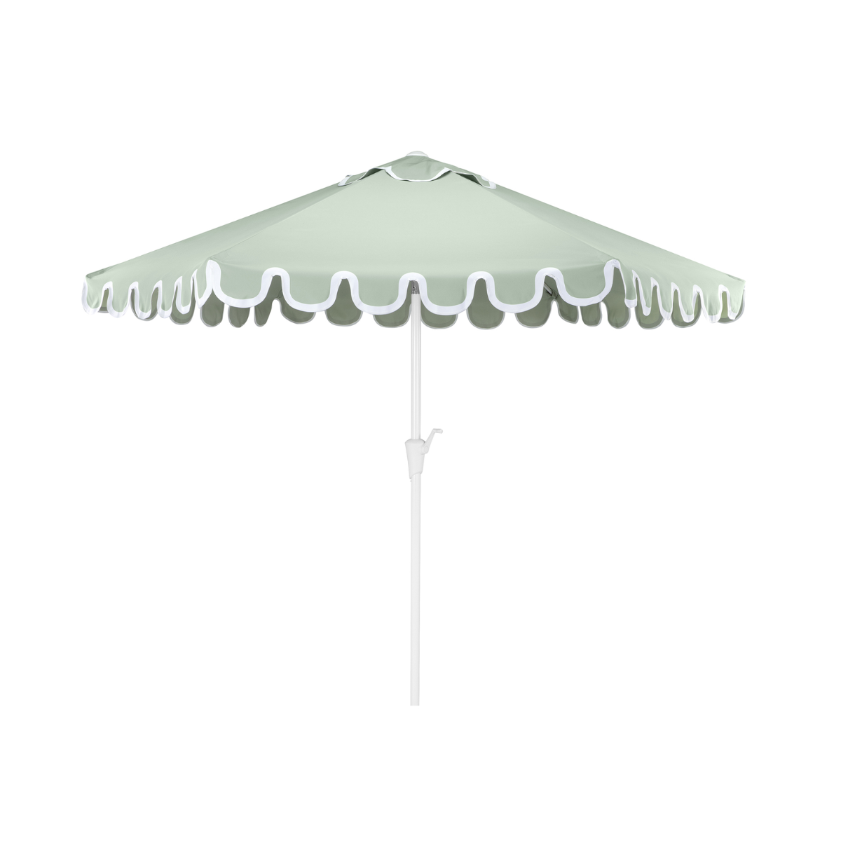 A green market umbrella
