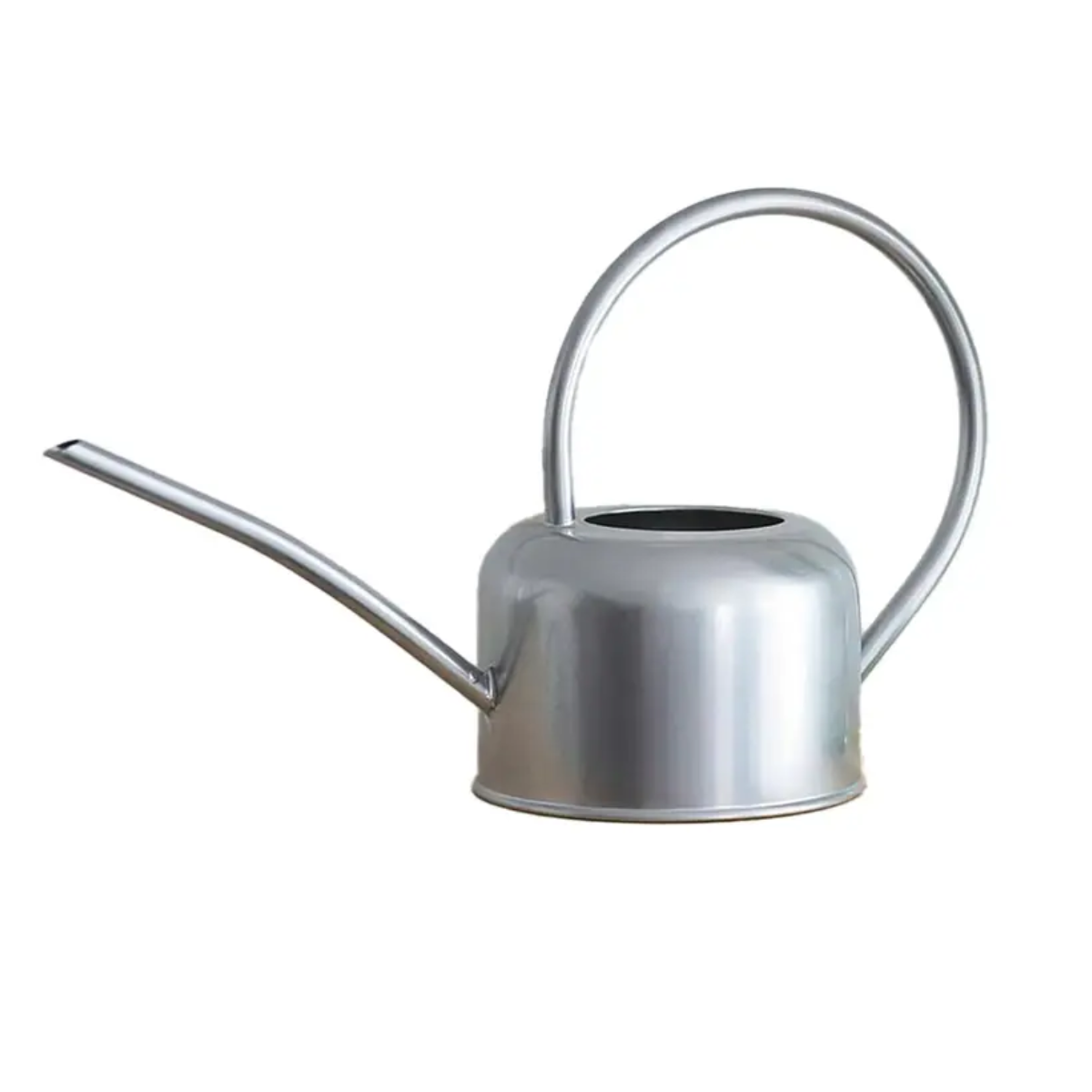 A silver watering can