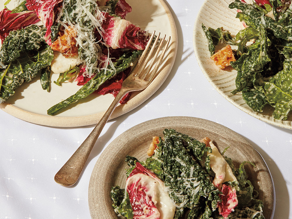 Kale Caesar salad