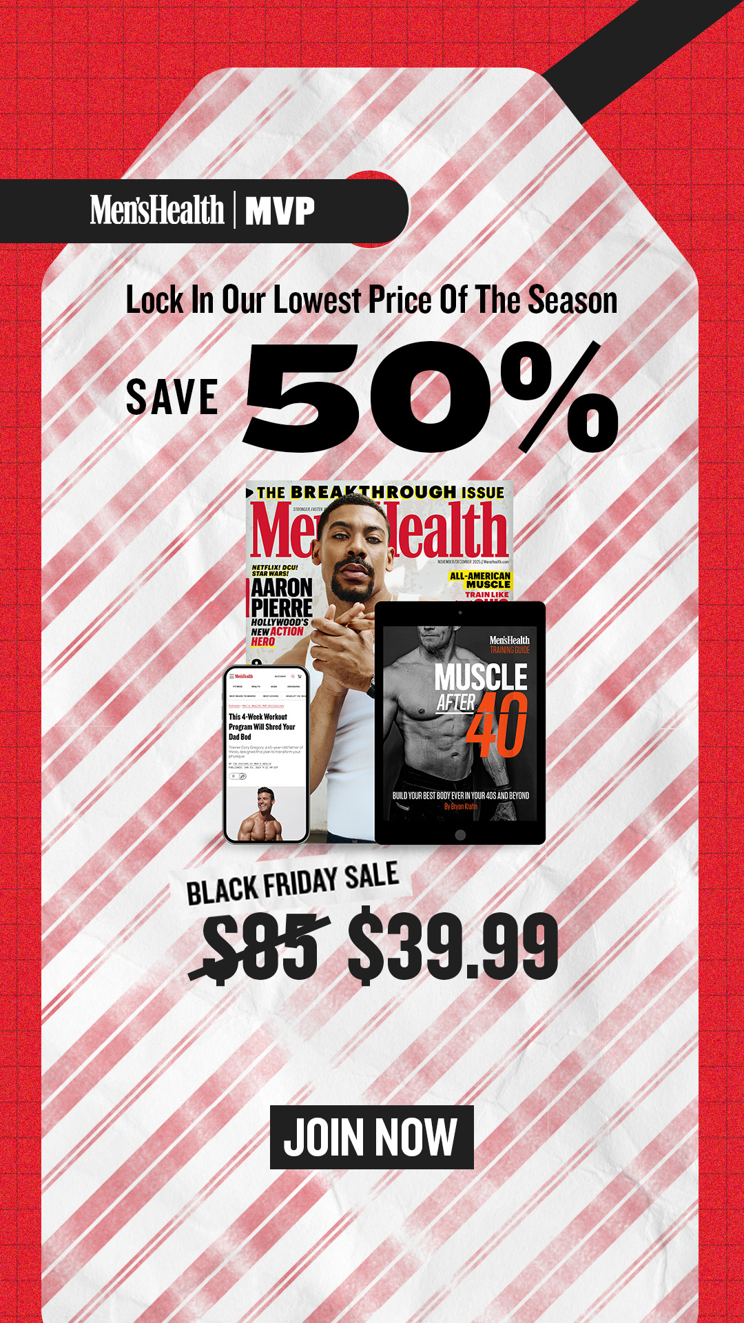 Men's Health MVP: Lock in our lowest price of the season and save 50%