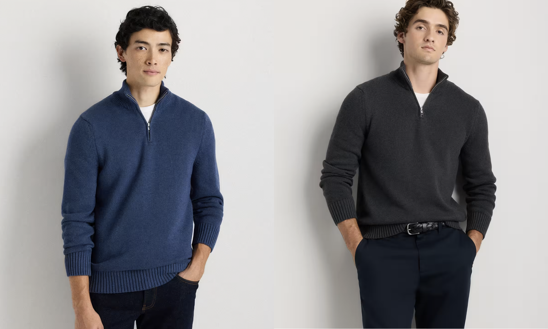 Men’s 100% Organic Cotton Quarter-Zip Sweater