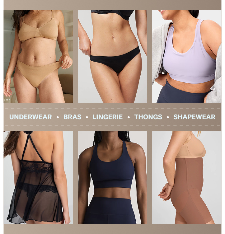 Underwear, Bras, Lingerie, Thongs, Shapewear
