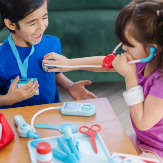 A pretend play kit to help prep for doctor visits…