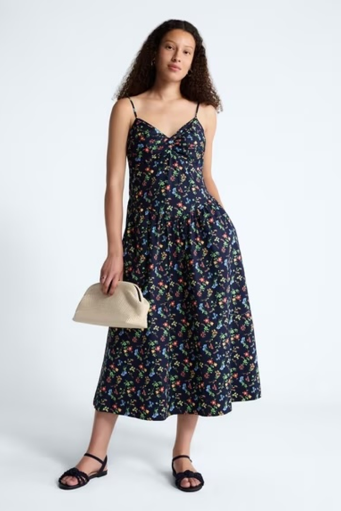 Twist Front Sleeveless Maxi Dress