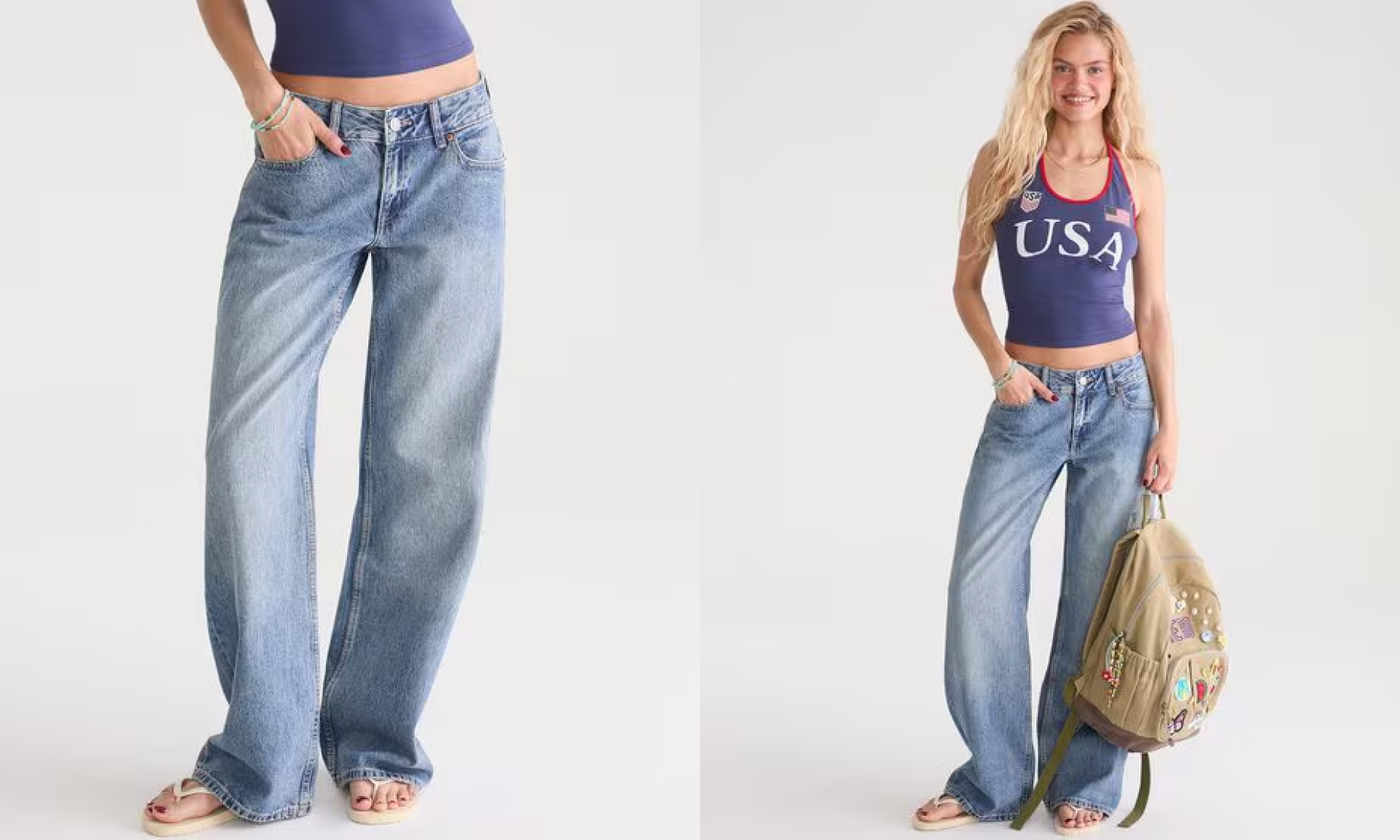 Low-Rise Baggy Wide Leg Jean