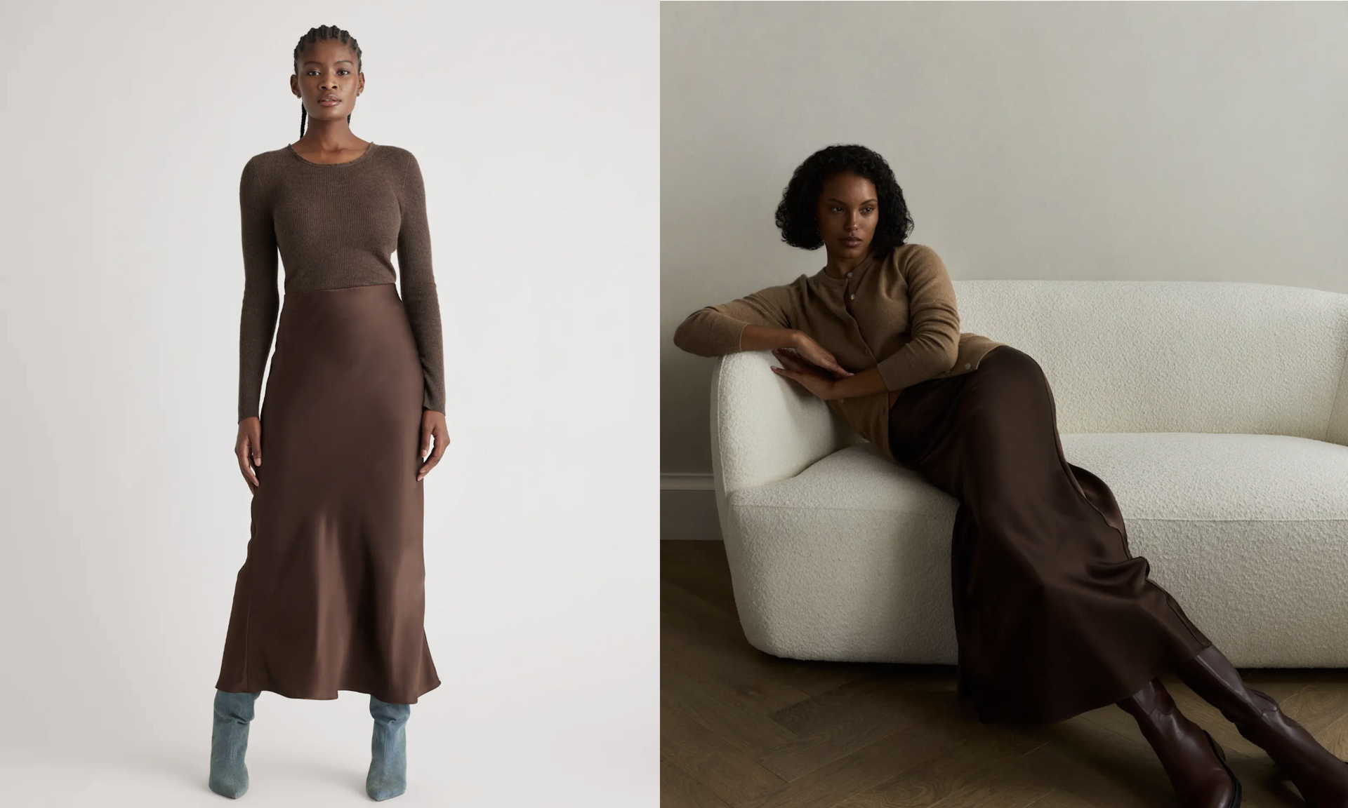 100% Washable Silk Maxi Skirt