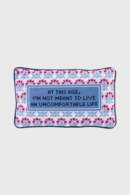 Uncomfortable Needlepoint Pillow