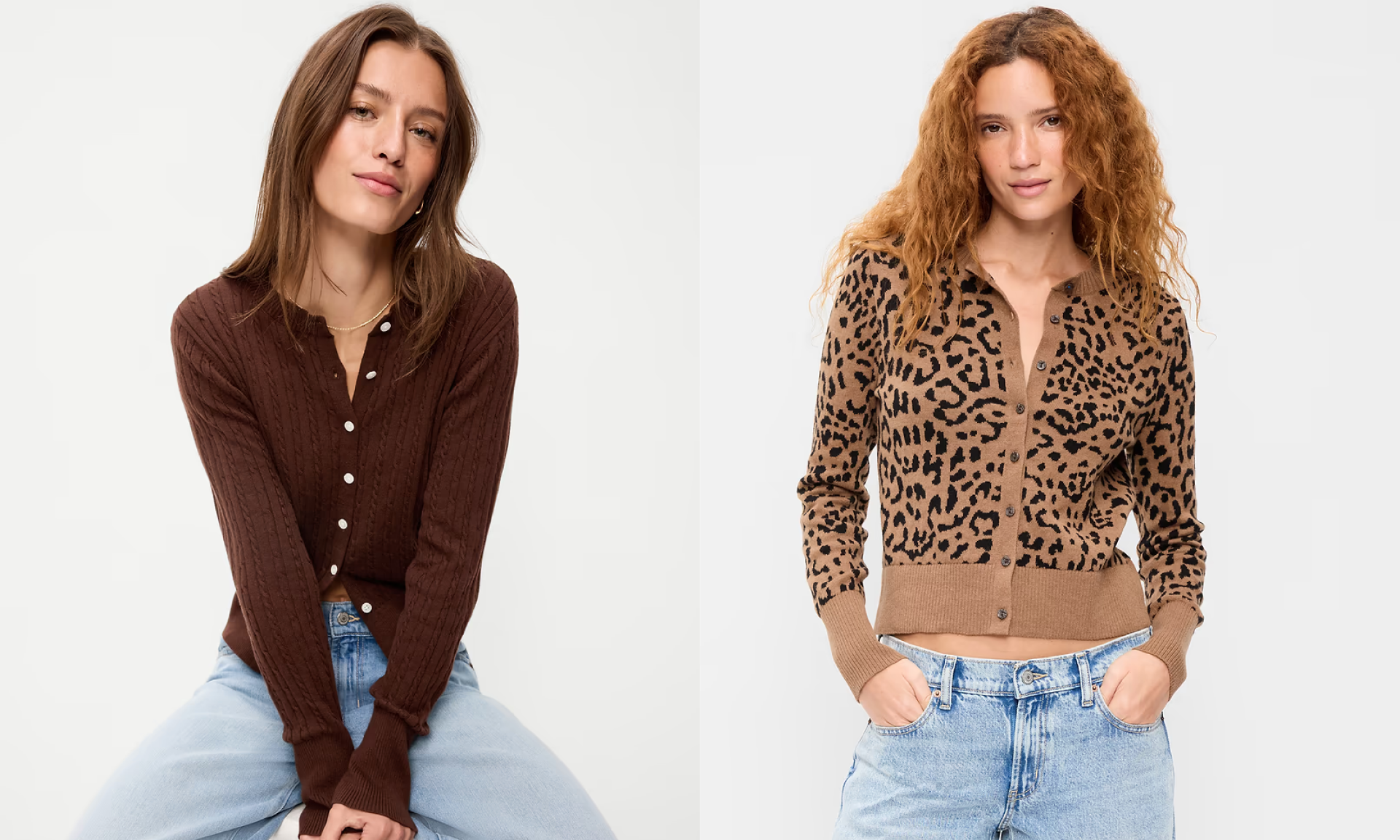 SoSoft Cotton Crew-Neck Cardigan Sweater