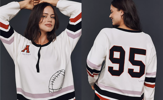 Daily Practice Embroidered Henley Top