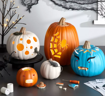 A carvable faux pumpkin 