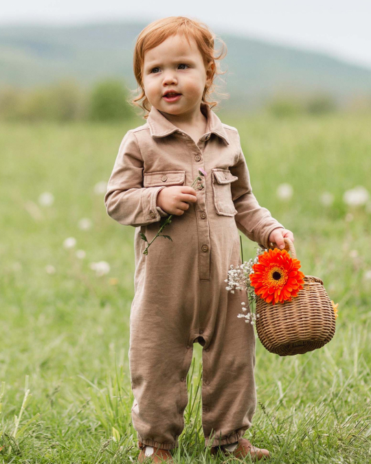 Acid Wash Organic Baby Boy Jumpsuit