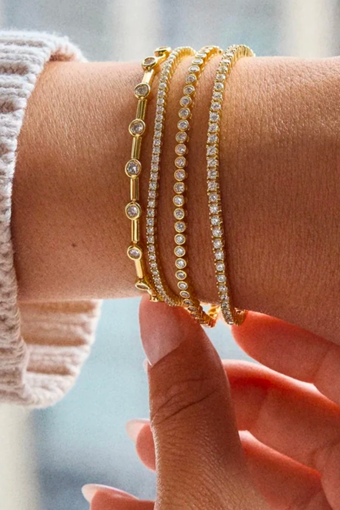 Billie 18K Gold Tennis Bracelet