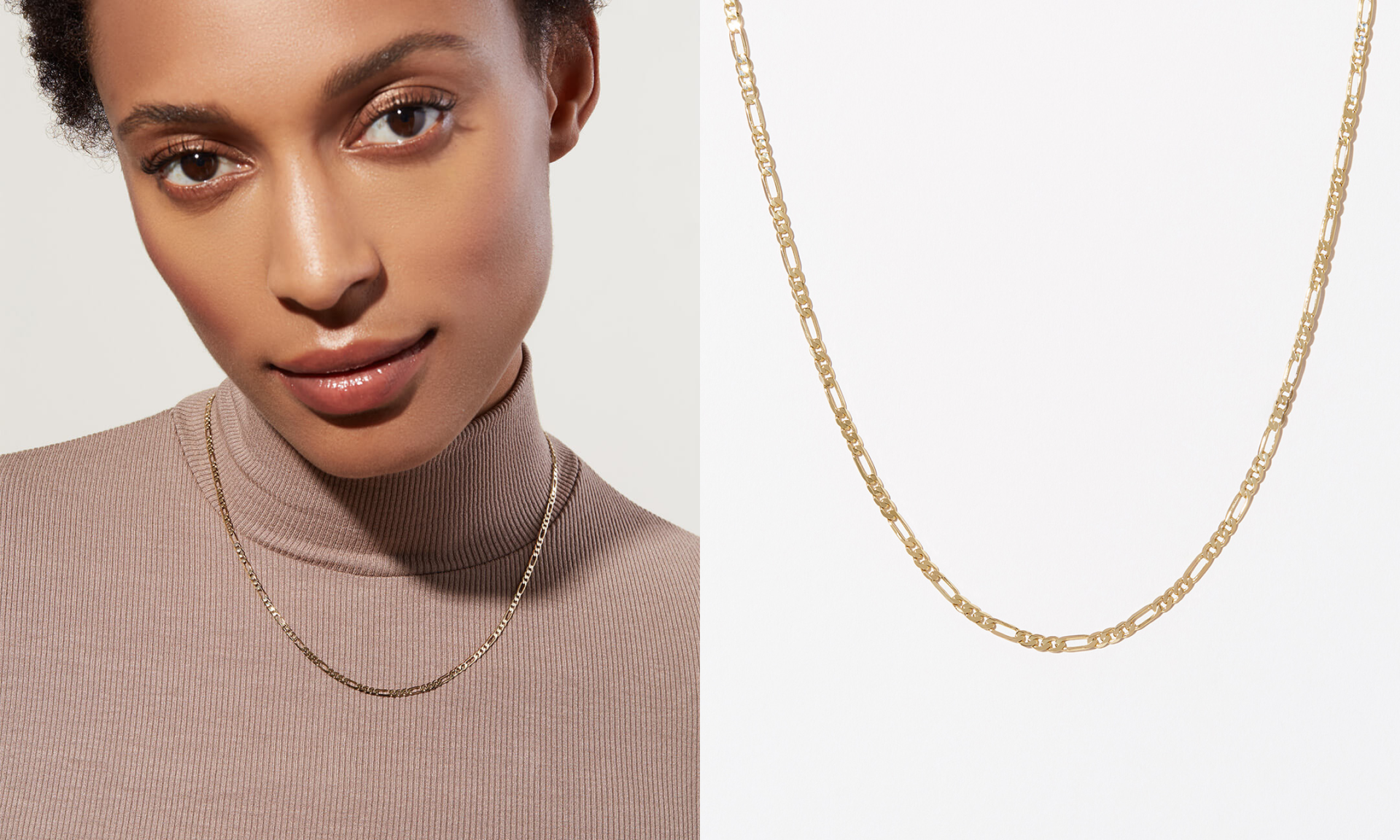 Leo Regular Short Figaro Chain Necklace